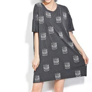 Sayumi Short-Sleeve Print T-Shirt Dress