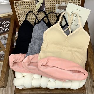 Plain Fleece-Lined Camisole Top