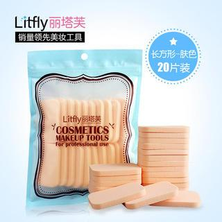 Litfly Makeup Sponge (Rectangle) (Beige) 20 pcs