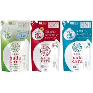 Lion - Hadakara Foam Body Soap Smooth Feel - 750Ml Refill