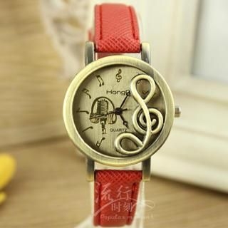 Chic Hours Watches Music Note Strap Watch