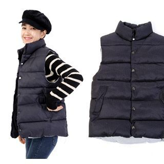 ssongbyssong Turtle-Neck Padded Vest