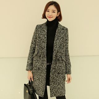 CLICK Double-Breasted M lange Coat