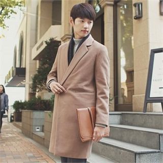 MITOSHOP Notched-Lapel Double-Breasted Coat