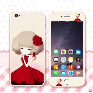 Kindtoy iPhone 6 / 6 Plus Girl Print Protective Film ( Front & Back)