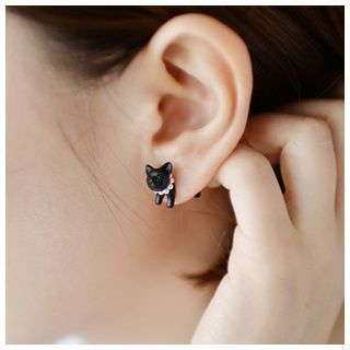 Cheermo Double-Stud Cat Single Earring
