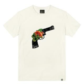 the shirts Flower-Gun Print T-Shirt