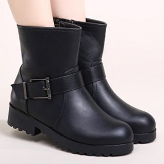 DUSTO Buckled Short Boots