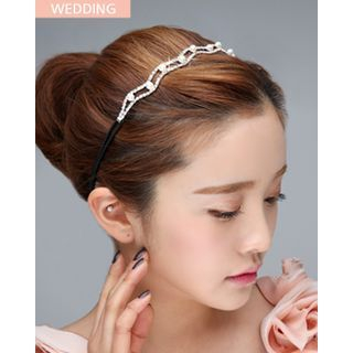 Miss21 Korea Faux Pearl Rhinestone Headband