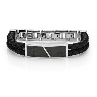 Kenny & co. Cross Leather Bracelet (Black) Black - One Size