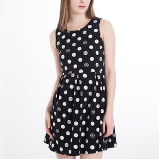 C&A Dotted A-Line Sleeveless Dress