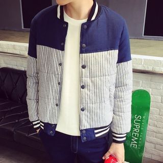 Dubel Striped Panel Padded Jacket