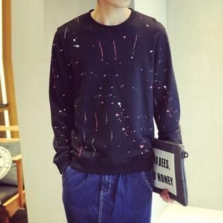 Chuoku Paint Splatter Print Pullover