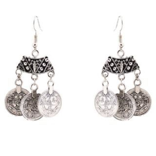 Seirios Coin Charmed Earrings