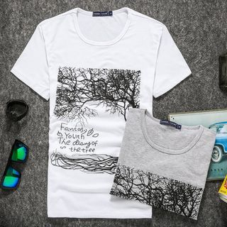 Street Affair Tree Print T-Shirt