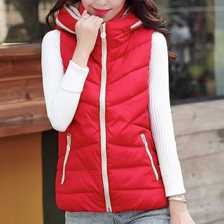 Aikoo Hooded Padded Zip Vest