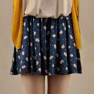Yammi High-Waist Floral Skirt