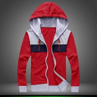Alvicio Color-Block Drawstring Hooded Jacket
