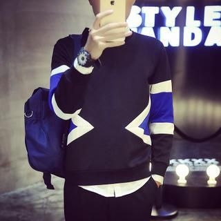Bay Go Mall Long Sleeved Colour Block Pullover