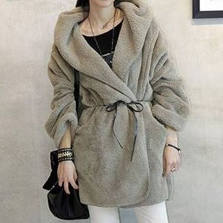 Dream Girl Fleece Hooded Long Jacket
