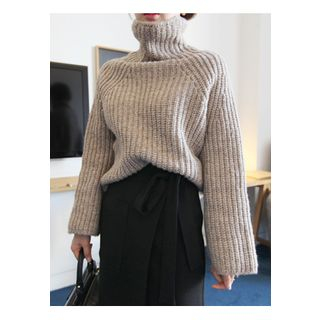 STYLEBYYAM Wool Blend Turtle-Neck Sweater