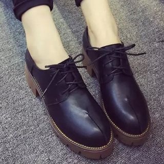 Zandy Shoes Chunky-Heel Oxford Shoes