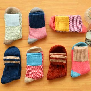 Show Home Colour Block Woolen Socks