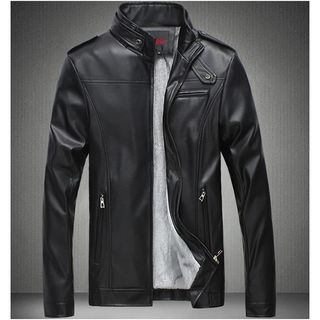 Bay Go Mall Faux Leather Jacket