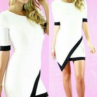 Flobo Short-Sleeve Contrast-Trim Dress