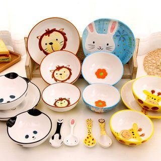 Show Home Animal Cutlery Set: Plate / Bowl / Spoon