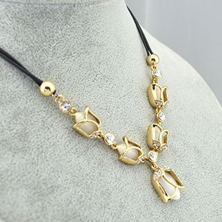 Glitglow Jeweled Tulip Necklace