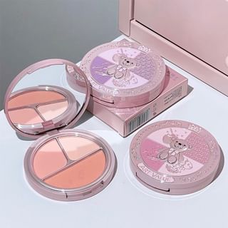 Art Value - Little Bear Knight 3-Color Blush Palette - 3 Types 02# Butter Bagel (4G+3G+5G)
