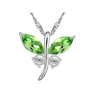 Niceter Austrian Crystal Butterfly Necklace