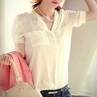 Q.C.T Short-Sleeved Blouse