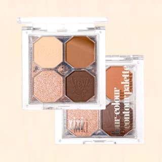 xixi - Inspirational 4 Colors Eyeshadow - 4 Types #2 Coconut - 1.1g x 3 + 1.4g