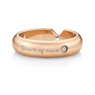 Kenny & co. Share of Love Cystral Steel Ring in Ip Rose Gold
