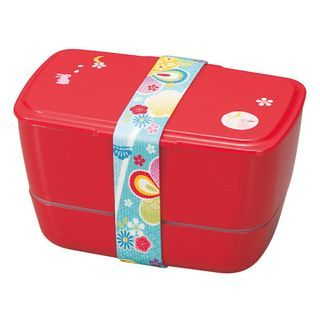 Hakoya Hakoya Cool Bento 2 Layers Lunch Box Red