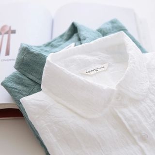 Bonbon Long-Sleeve Perforated Shirt