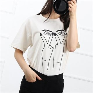 Picapica Round-Neck Printed T-Shirt