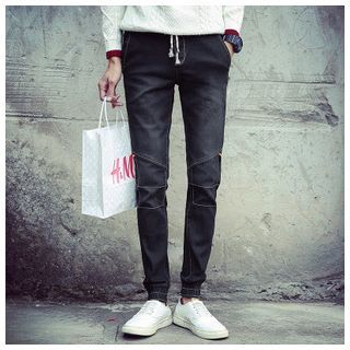 Danjieshi Gather Hem Tapered Jeans