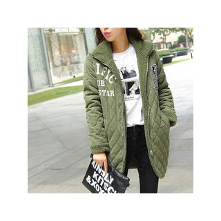 trendedge Appliqu  Quilted Long Jacket