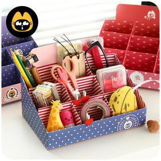 Cutie Bazaar Pattern Paper Desk Organizer