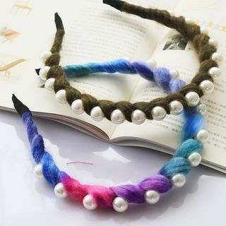 Miss Max Twisted Faux Pearl Hairband