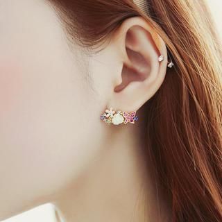 soo n soo Flower & Butterfly Earrings