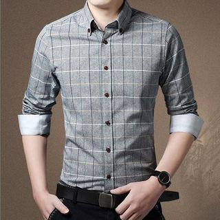 Danjieshi Check Long-Sleeve Shirt
