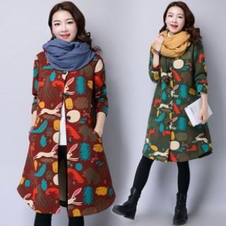 Splashmix Printed Buttoned Coat