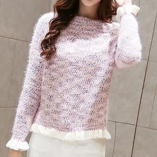 Emeline Frill Trim M lange Sweater