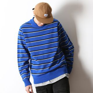 MODSLOOK Crew-Neck Striped Sweater