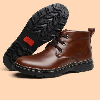 Jonas Lace-Up Genuine Leather Ankle Boots