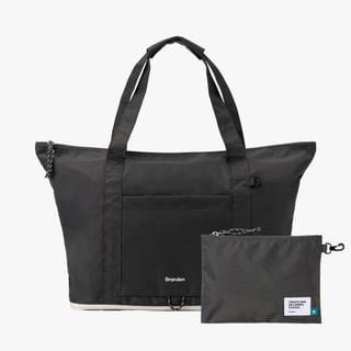 Branden Grey Foldable Carry-All Tote Bag - 5 Colors Charcoal